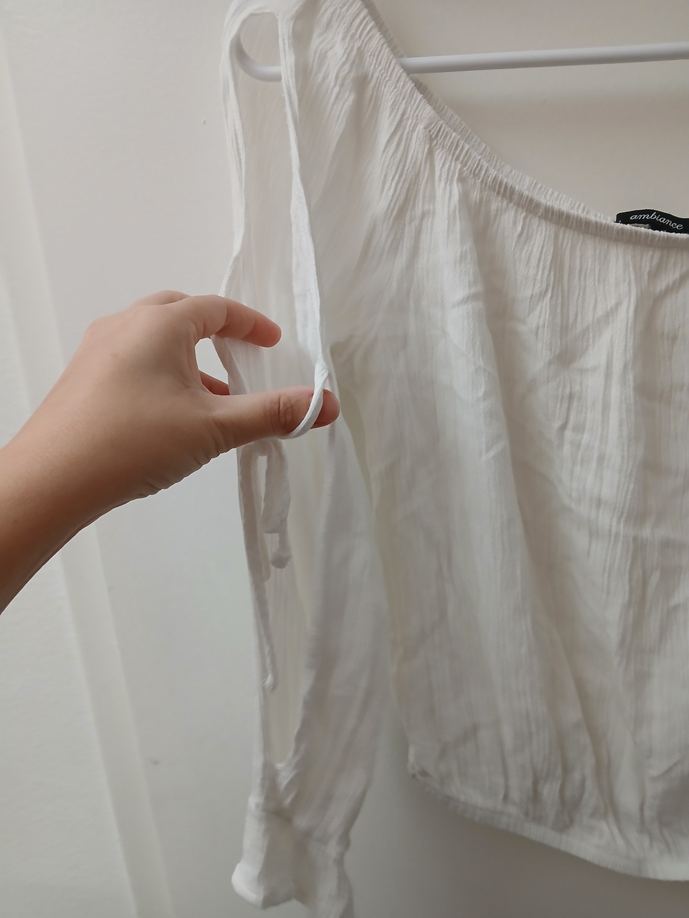 Lightweight White Boho Off-Shoulder Blouse